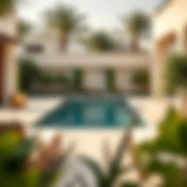 Private Pool and Garden in A La Carte Villas Beautiful outdoor area of a villa with private pool and garden