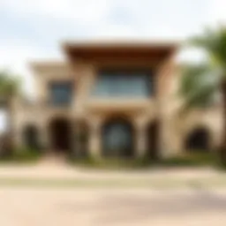 Luxurious villa exterior in Dubai