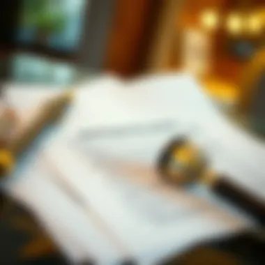 Real Estate Legal Documents Legal documents and financial papers related to real estate transactions