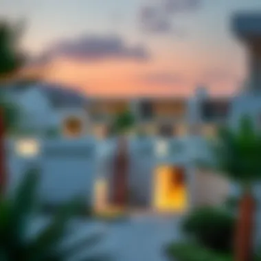 Prime Location of Bianca Townhouses in Dubai Scenic view of the location surrounding Bianca Townhouses