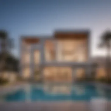 Modern Architecture of Dubai Villas Luxurious villa in Dubai showcasing modern architecture
