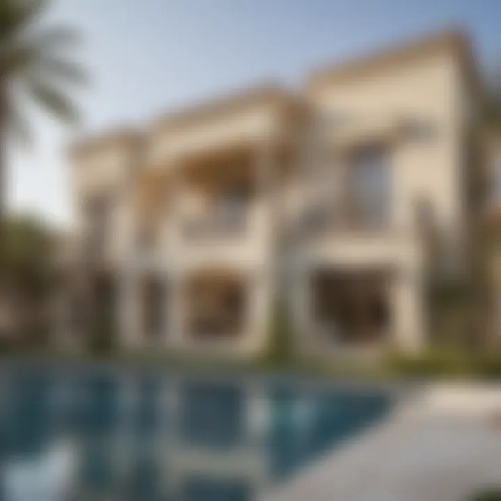 Luxurious villa exterior in Dubai