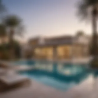 Relaxing Outdoor Spaces in Dubai Villas Serene pool area of a villa