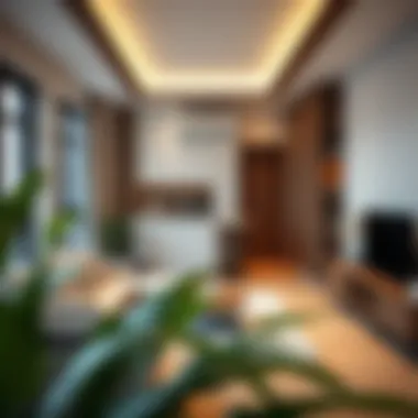 Smart Space Utilization in Two-Bedroom Interiors Stylish interior layout of a two-bedroom house emphasizing space utilization