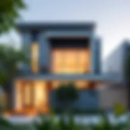 Modern two-bedroom house exterior showcasing innovative architecture