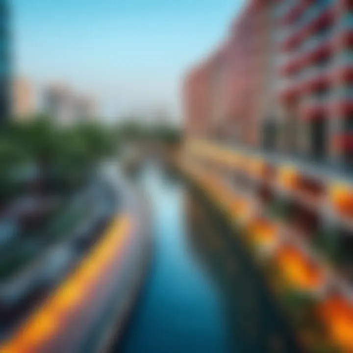 Aerial view of Eden House Canal showcasing its architectural design