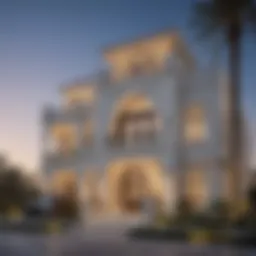 Stunning exterior view of the luxurious Dubai property