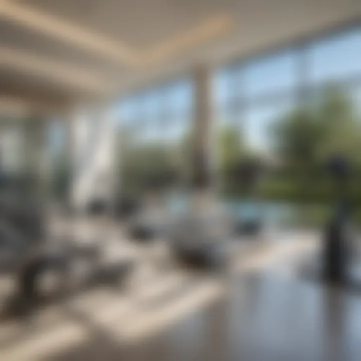 State-of-the-art fitness center in Damac Hills Pelham