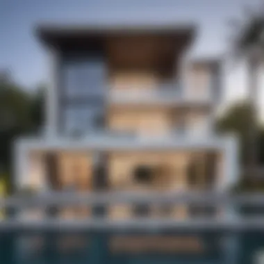 Modern Architecture in Damac Hills Pelham Luxurious villa in Damac Hills Pelham showcasing modern architecture