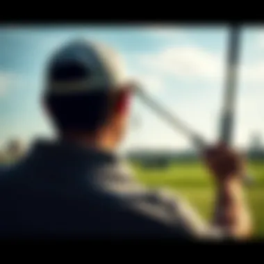 Close-up of a golfer preparing to tee off on a challenging hole