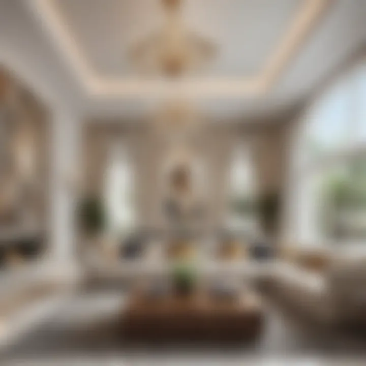 Lavish interior of a luxury house highlighting premium finishes