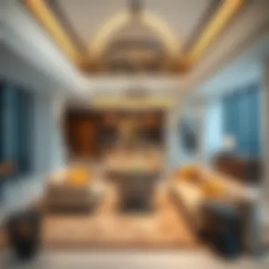 Luxurious lounge area within Edison House highlighting upscale living