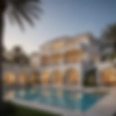 Architectural Elegance of Emirates Hills Villas Stunning exterior view of a luxury villa in Emirates Hills