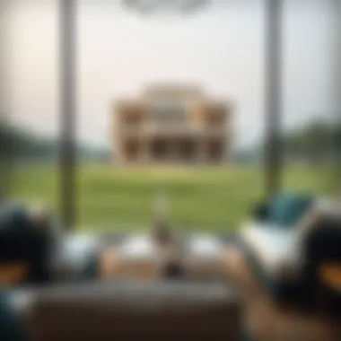 Elegant Clubhouse Overlooking the Green Elegant clubhouse overlooking the golf course