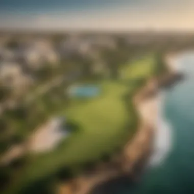 Scenic golf course surrounding luxury villas