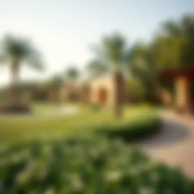 Community Park in Arabian Ranches Community park in Arabian Ranches with lush greenery
