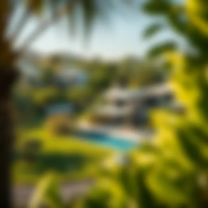 Lush green landscapes surrounding Dubai homes