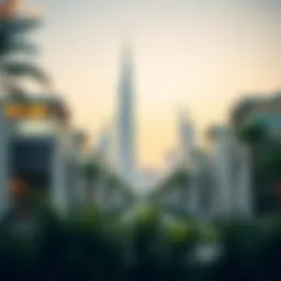 Stunning skyline view of modern Dubai villas