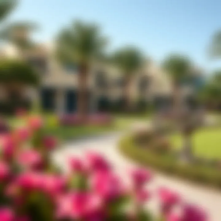 Beautiful landscaped gardens in Jumeirah Park