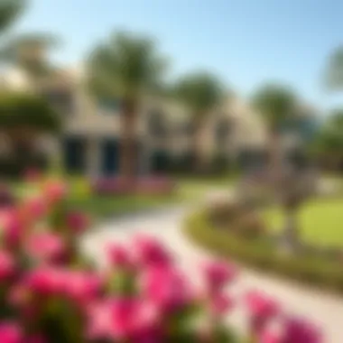 Tranquil Gardens of Jumeirah Park Beautiful landscaped gardens in Jumeirah Park