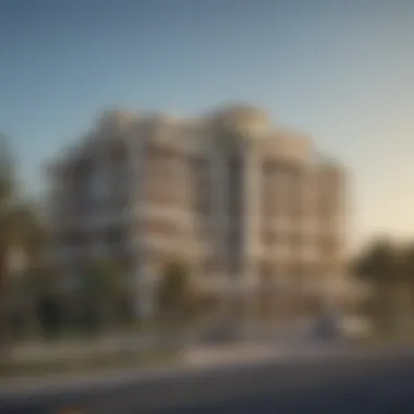 Architectural Marvel of Jumeirah Village Hotel Spectacular view of Jumeirah Village Hotel's architecture