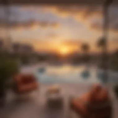 Breathtaking Sunset from Jumeirah Village Hotel Stunning sunset view from Jumeirah Village Hotel