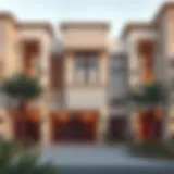 Beautiful townhouse facade in Jumeirah Village Circle