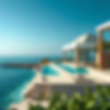 Beautiful coastal landscape surrounding La Mer Villa, emphasizing its prime location