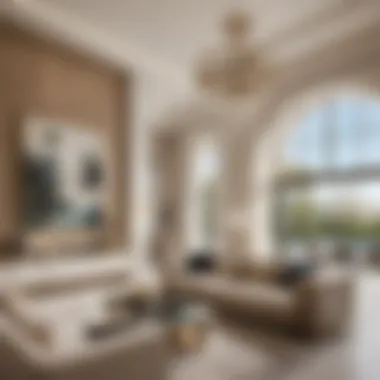 Sophisticated Interior of a Dubai Villa Luxurious interior design showcasing modern living spaces