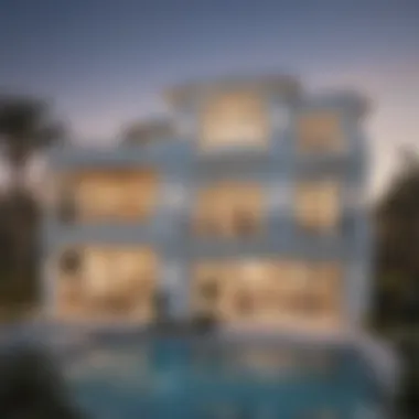 Architectural Beauty of Palm Jumeirah Villas Stunning exterior view of a luxury villa in Palm Jumeirah