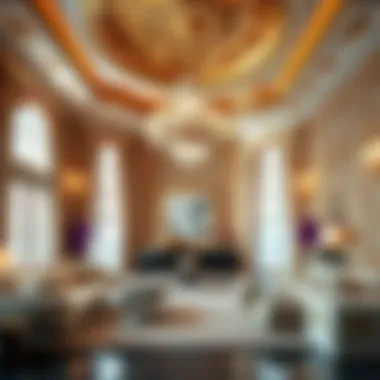 Opulent Interior of a Dubai Mansion Interior of a lavish Dubai mansion showcasing opulence