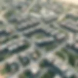 Aerial view of Mira 4 showcasing the community layout and greenery