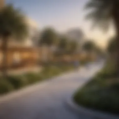 Community Life in Mohammed Bin Rashid City Vibrant lifestyle scene at one of the parks in Mohammed Bin Rashid City, emphasizing community engagement.