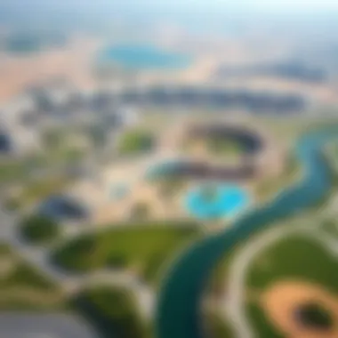 Stunning Aerial View of Mudon Arabella Aerial view of Mudon Arabella showcasing its stunning landscape