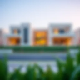 Stunning exterior view of Nad Al Sheba 3 Villas showcasing modern architecture