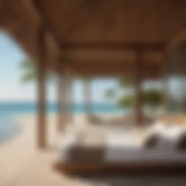 Breathtaking Beachfront Serenity at Nurai Island Stunning beachfront view of Nurai Island Resort