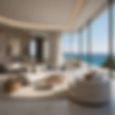 Opulence Redefined: Interior of Nurai Island Villas Luxurious villa interior showcasing modern design