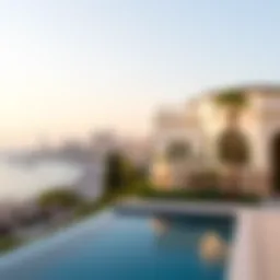 Breathtaking view of Palm Jumeirah villas