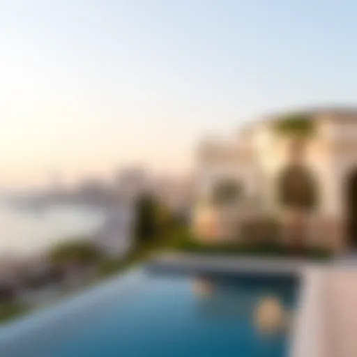 Breathtaking view of Palm Jumeirah villas