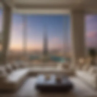 Luxurious Penthouse View of the Dubai Skyline Luxurious penthouse view of the Dubai skyline