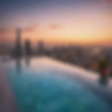 Infinity pool on a penthouse rooftop