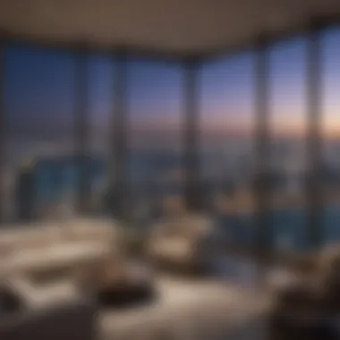Mesmerizing Night View from a Dubai Penthouse Night view of Dubai skyline from penthouse