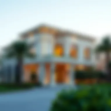 Elegant Semi-Detached Villa in Dubai Stunning exterior view of a semi-detached villa in Dubai