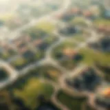 Aerial view of Sobha Reserve in Dubai showcasing its luxurious landscape
