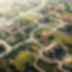 Aerial view of Sobha Reserve in Dubai showcasing its luxurious landscape