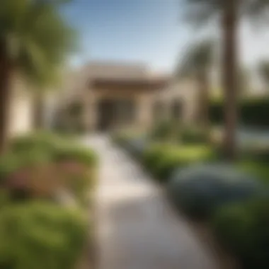 Beautifully Landscaped Villa Garden A serene garden area in a Springs villa highlighting the beautiful landscaping.