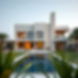 Exquisite exterior of a 22 carat villa showcasing modern architecture