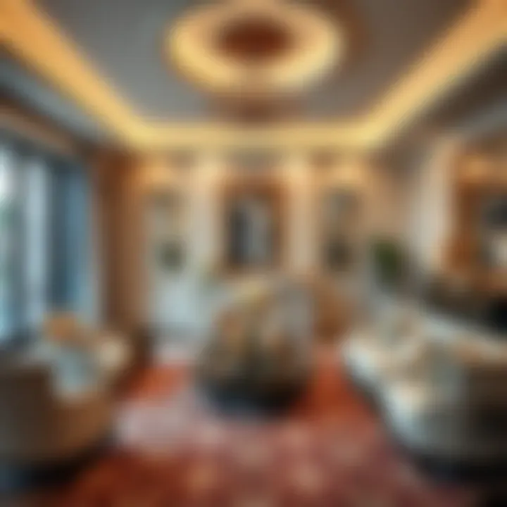 Luxurious interior design highlighting elegant furnishings and decor