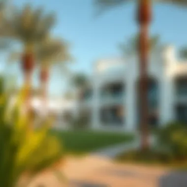 Tranquil Garden Oasis in Dubai Serene garden area surrounding a villa, perfect for relaxation