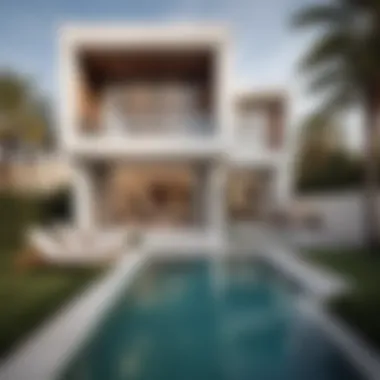 Modern Architectural Design of Noya Villas Luxurious facade of Noya Villas showcasing modern architecture